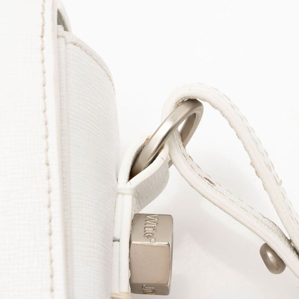 Off-White Leather Binder Clip Shoulder Bag - Picture 11 of 16